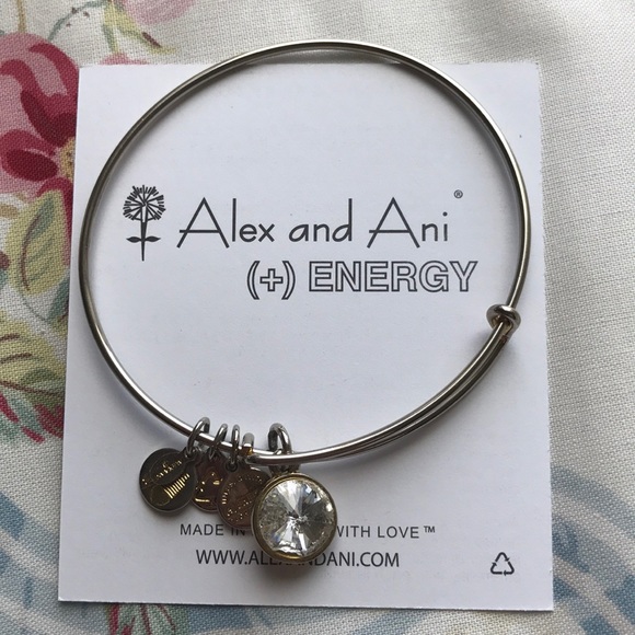 Alex and Ani April Birthstone Bangle - Picture 1 of 1